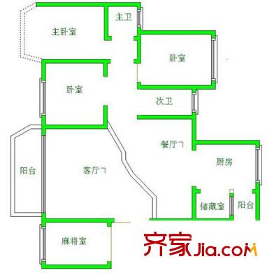 襪子廠宿舍戶型圖1