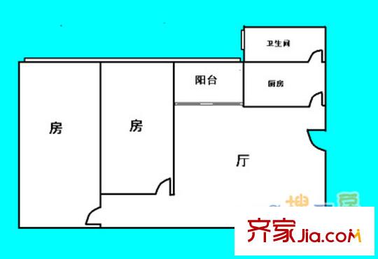 市政府宿舍戶型圖1278050394966 3室1廳1衛(wèi)1廚