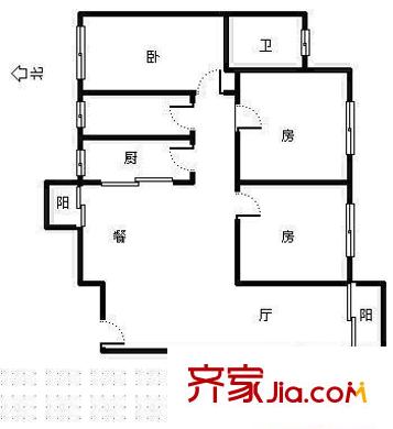 富南花園戶型圖402439377100 3室2廳2衛(wèi)1廚
