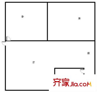 慈庵農(nóng)科委宿舍 2室 戶型圖