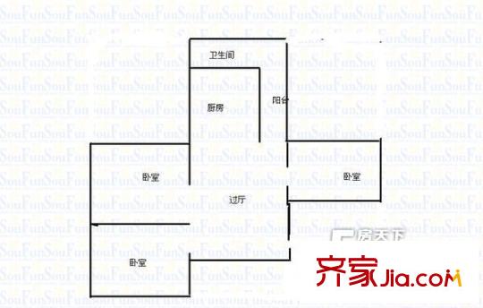 慈庵農(nóng)科委宿舍戶型圖3 