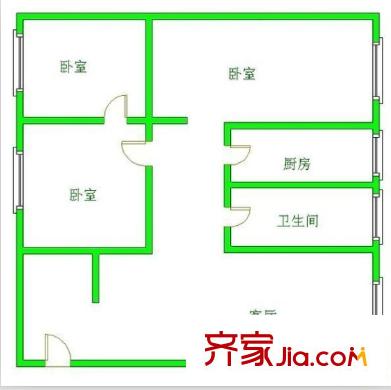 慈庵農科委宿舍戶型圖2 