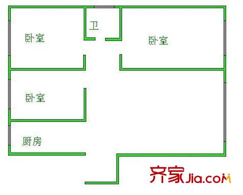 貴信花園 3室 戶型圖