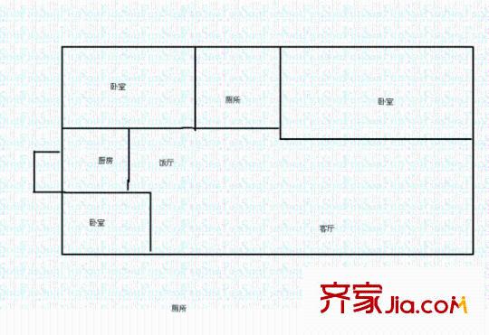 峰景時代 3室 戶型圖