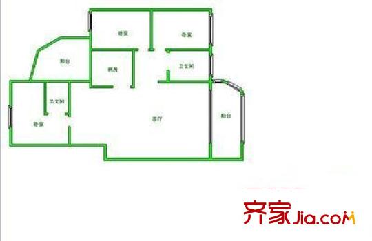 峰景時代 3室 戶型圖