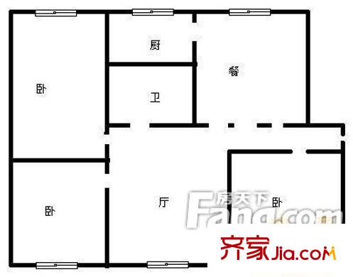 陽光家園戶型圖戶型圖5 3室2廳1衛(wèi)1廚