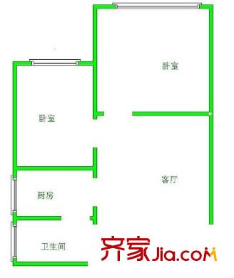 永紅小區(qū) 2室 戶型圖
