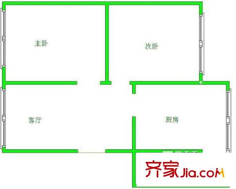 動力廠宿舍戶型圖01 