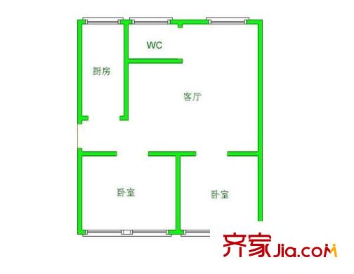 朝陽新村 2室 戶型圖