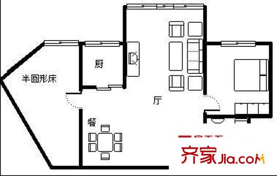 朝陽新村 2室 戶型圖