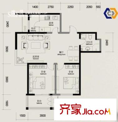朝陽新村戶型圖02 