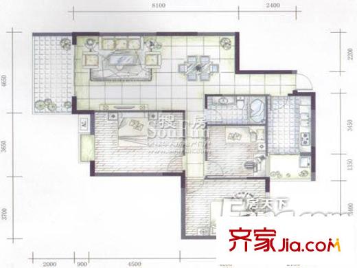 安云路櫻花巷小區(qū)戶型圖安云路櫻花巷_戶型圖1 2室2廳1衛(wèi)1廚