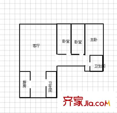中創(chuàng)聯(lián)合大廈 3室 戶型圖