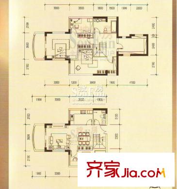 御景天下戶型圖B復(fù)戶型 5室2廳2衛(wèi)1廚