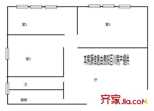 女人大世界 3室 戶型圖
