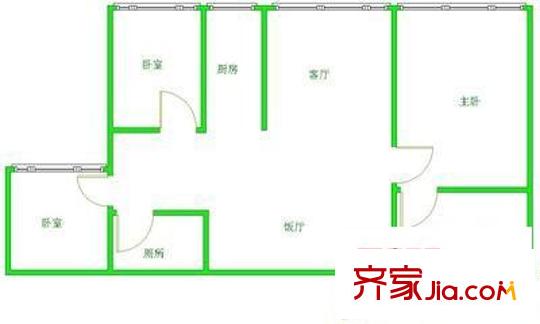 女人大世界 3室 戶型圖