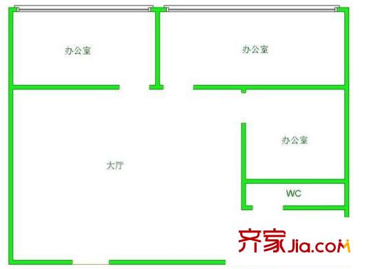 凱賓斯基大廈 0室 戶型圖