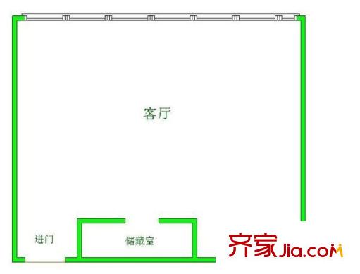 凱賓斯基大廈 0室 戶型圖