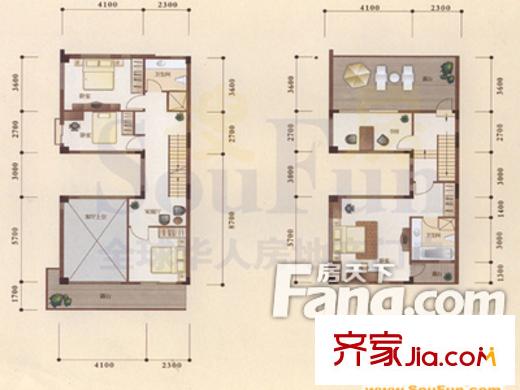 市政府宿舍戶型圖未標題-1 4室2廳2衛(wèi)1廚