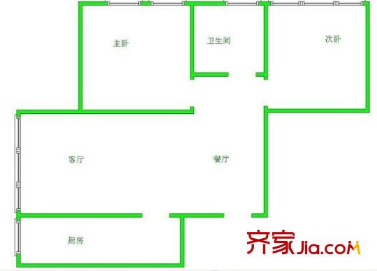 翡翠苑 2室 戶型圖
