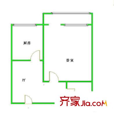 大理小區(qū)17組團戶型圖1室 