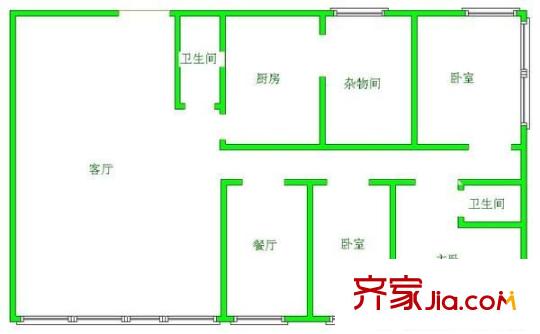 宏業(yè)大廈 4室 戶型圖