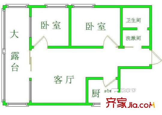 工會大院 戶型圖 2