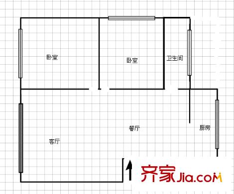 陽光家園戶型圖戶型圖1 2室2廳1衛(wèi)1廚