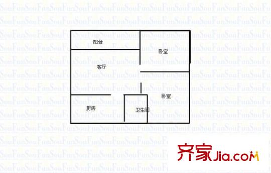 永紅小區(qū) 2室 戶型圖