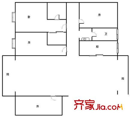 黔靈西路華城酒店旁小區(qū) 戶型圖 1