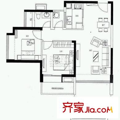 黔靈西路華城酒店旁小區(qū) 戶型圖 3