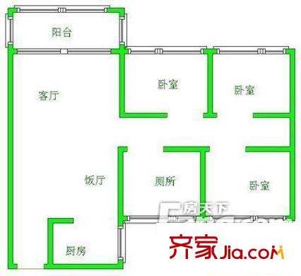 礦山機(jī)械廠尖山小區(qū)戶型圖8CD872EACCEE73D719B32D8A5551977236E5A27A 3室2廳1衛(wèi)1廚
