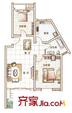 宏業(yè)康馨園戶型圖戶型圖 2室2廳1衛(wèi)1廚