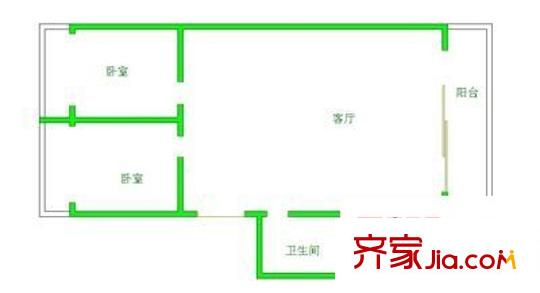 旅華苑 2室 戶型圖