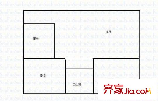 君子巷小區(qū) 2室 戶型圖