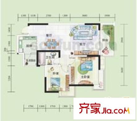 海藍(lán)云天 戶型圖