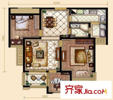 環(huán)南巷社區(qū) 戶型圖 1