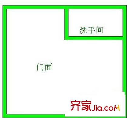 華億大廈住宅 1室 戶型圖