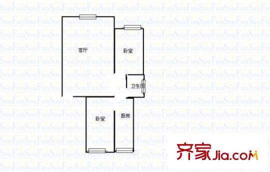 寶安花園 2室 戶型圖