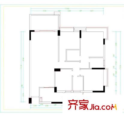 大理小區(qū)17組團戶型圖4室 