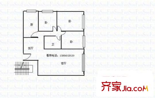 宏福社區(qū) 3室 戶型圖