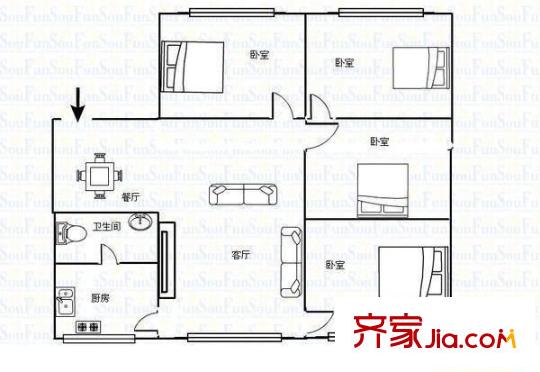 宏福社區(qū) 4室 戶型圖