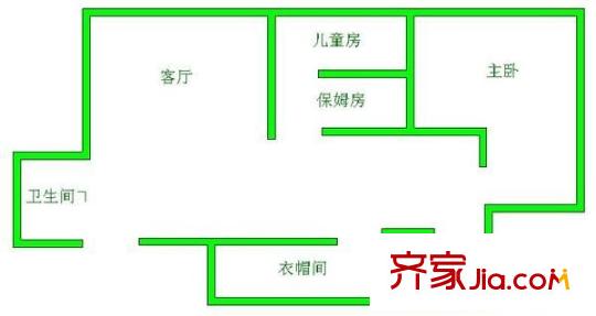 華城凱旋門 3室 戶型圖