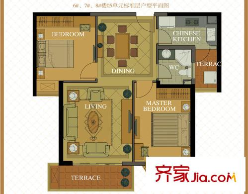 旺角金座戶型圖西戶6 
