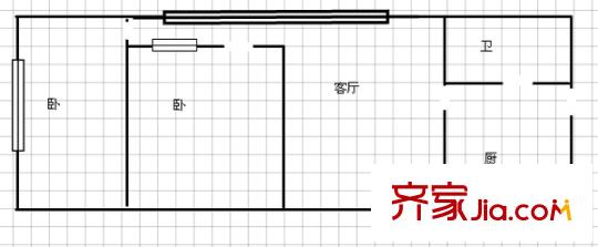 龍泉大廈 2室 戶型圖