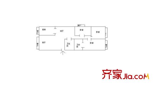 聚林苑 3室 戶(hù)型圖