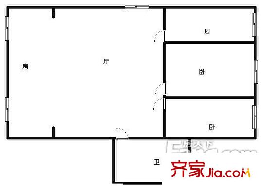 龍門漁港戶型圖408517385300 2室2廳1衛(wèi)1廚