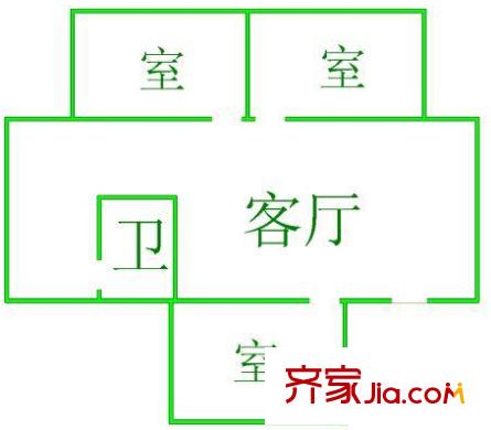 九架爐巷小區(qū) 戶型圖 1