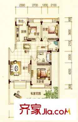 宏業(yè)康馨園戶型圖1-6棟戶型圖 3室2廳2衛(wèi)1廚