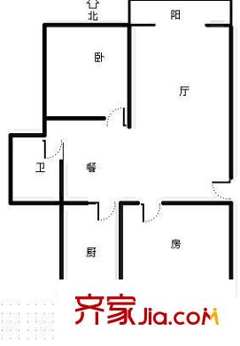 扶風(fēng)花園二期 2室 戶型圖